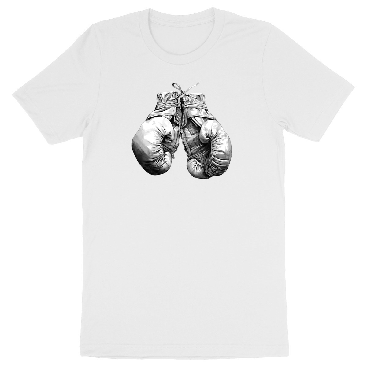 T shirt Homme Gants de Boxe 100 Coton Bio Flying to the Moon