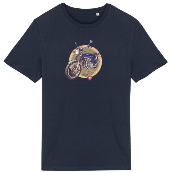 T-shirt unisexe Premium / Honda CB 750 Four Bleu Marine / 100% Coton BIO